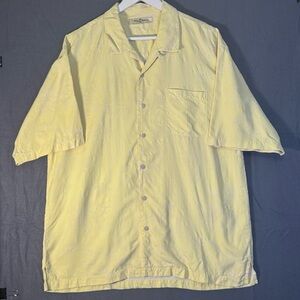Elegant Yellow Silk Shirt tommy bahamma